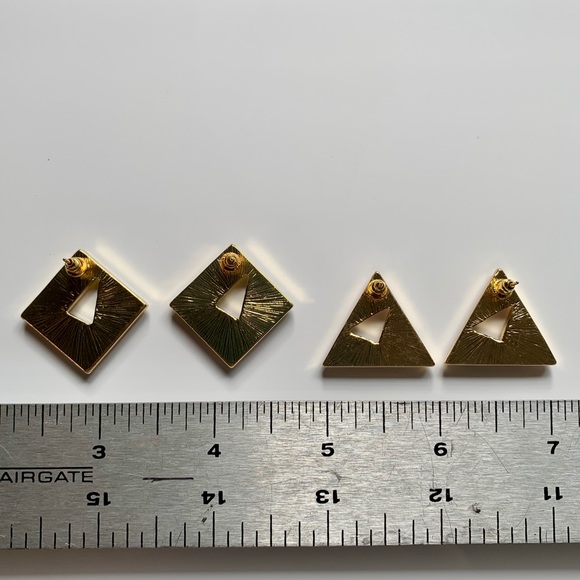 2 for $15💛 Triangle Mosaic Cut Out Studs - Picture 4 of 5